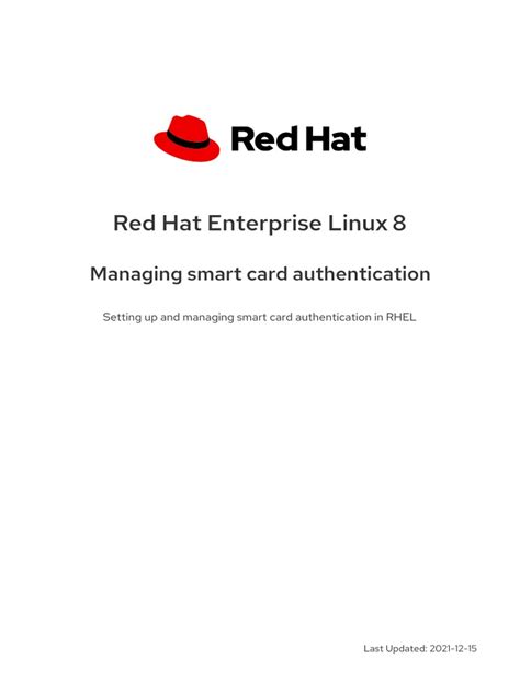 rhel smart card support|Managing smart card authentication .